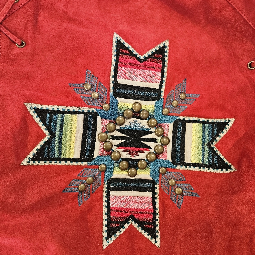 Double D Ranch Red Leather Jacket
